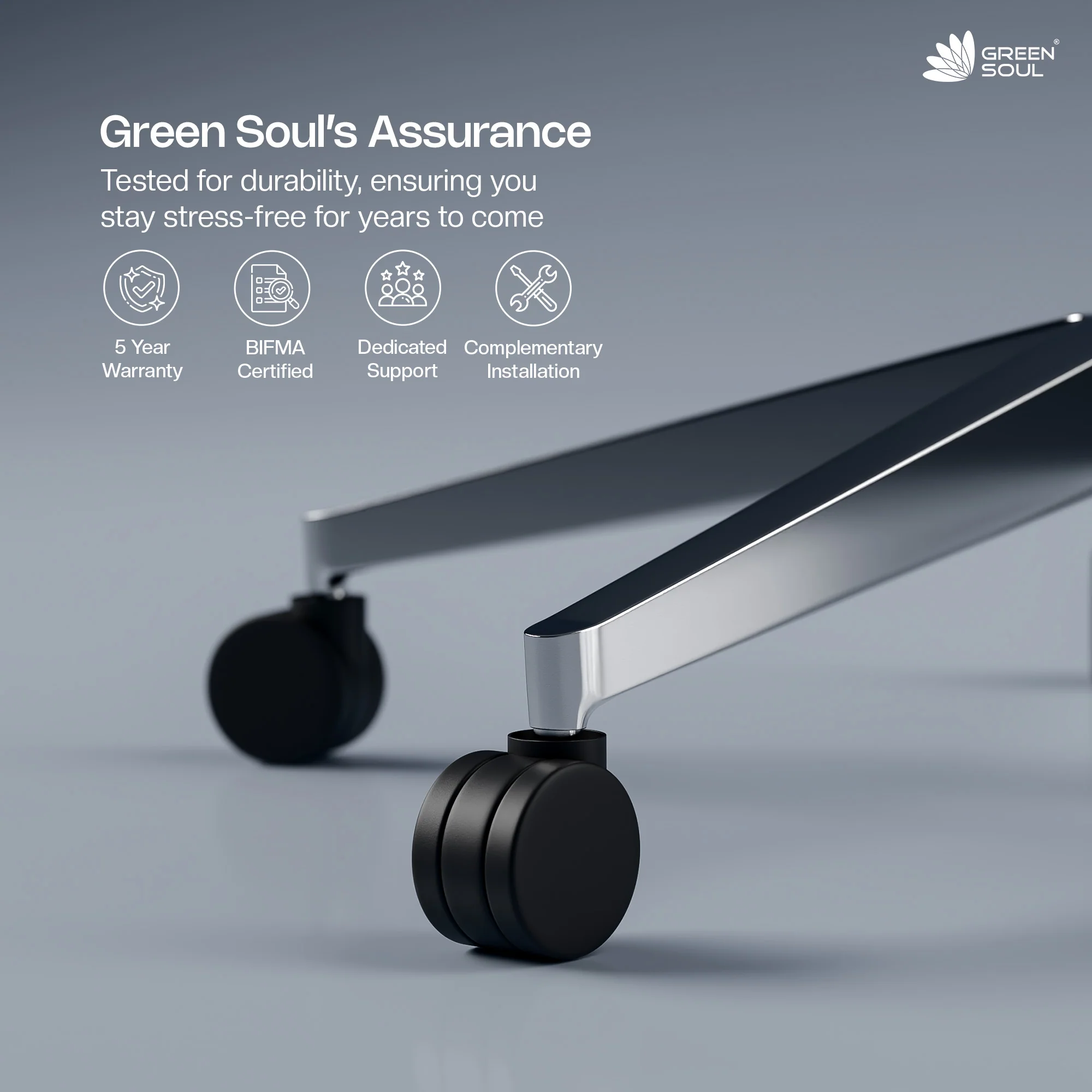 Green Soul Cosmos Pro Minimal Design Ergonomic Office Chair Intelli-Adapt 4D armrest - Image 19
