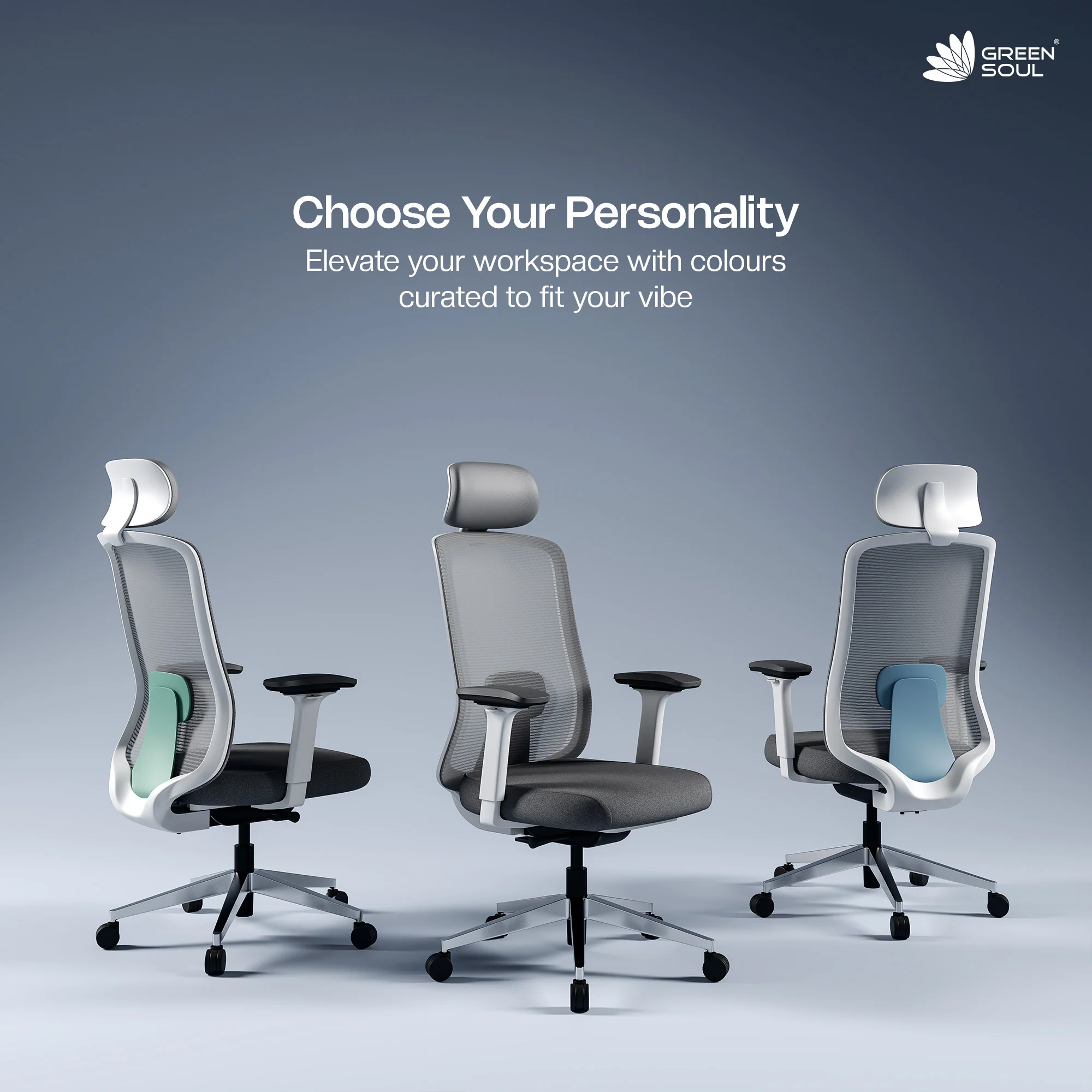 Green Soul Cosmos Pro Minimal Design Ergonomic Office Chair Intelli-Adapt 4D armrest - Image 23