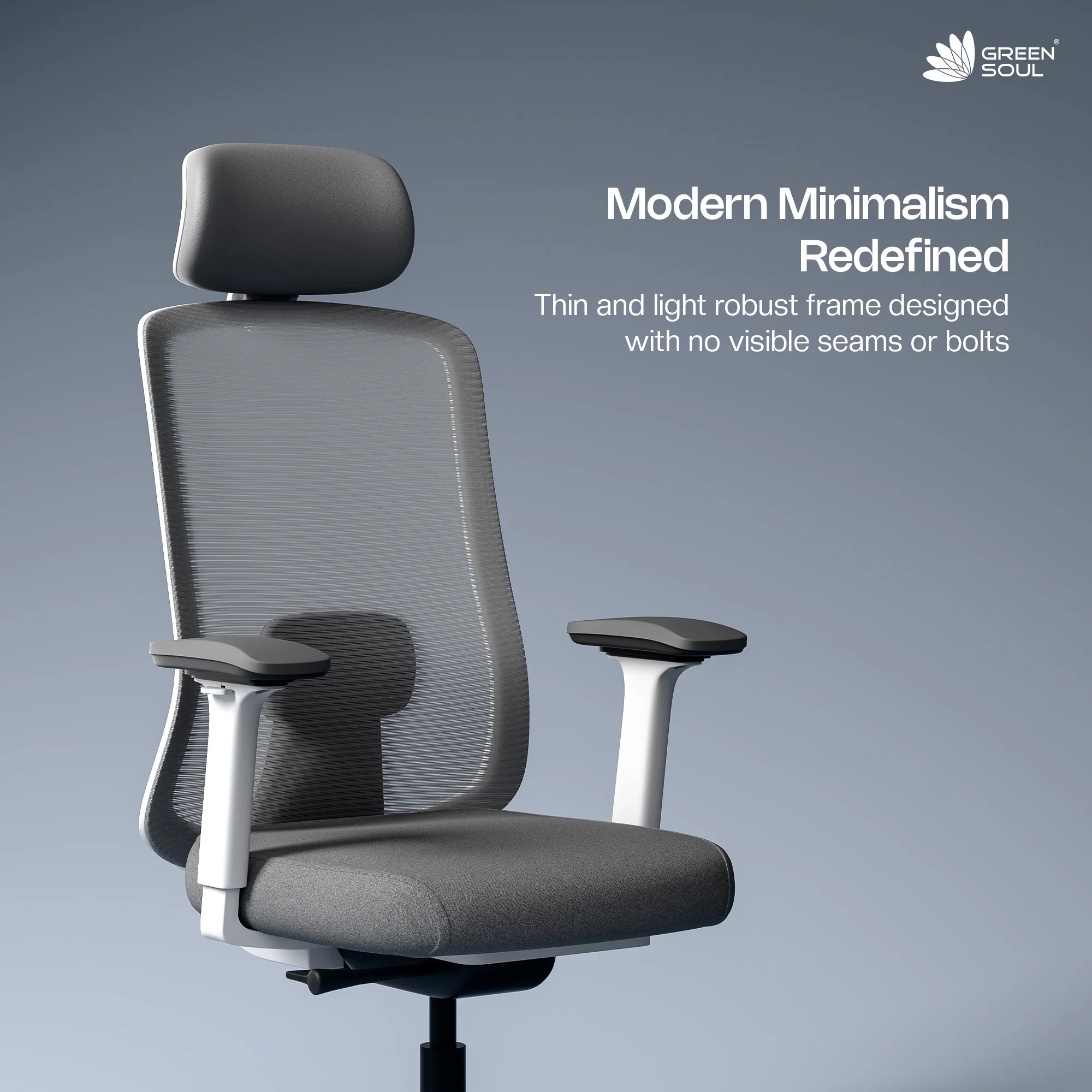 Green Soul Cosmos Pro Minimal Design Ergonomic Office Chair Intelli-Adapt 4D armrest - Image 9